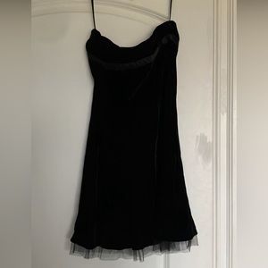 Black velvet pencil skirt